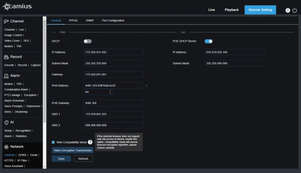 Camius Security Software Tools 30 1128PR and Spot828A RB network web compatibilaty