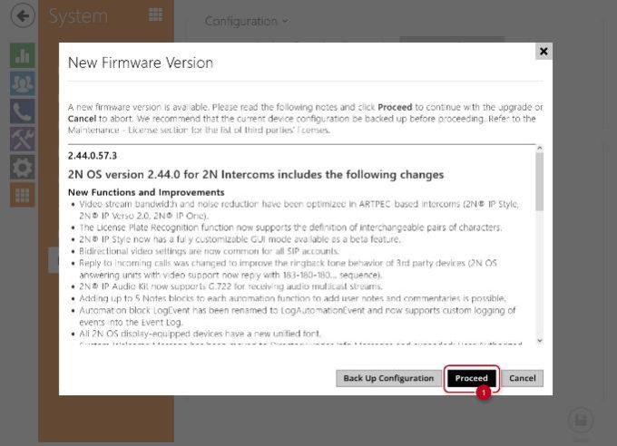 2N IP intercoms Setup Guide 14 2n ip intercom maintenance upgrade now new firmware version 680w492h