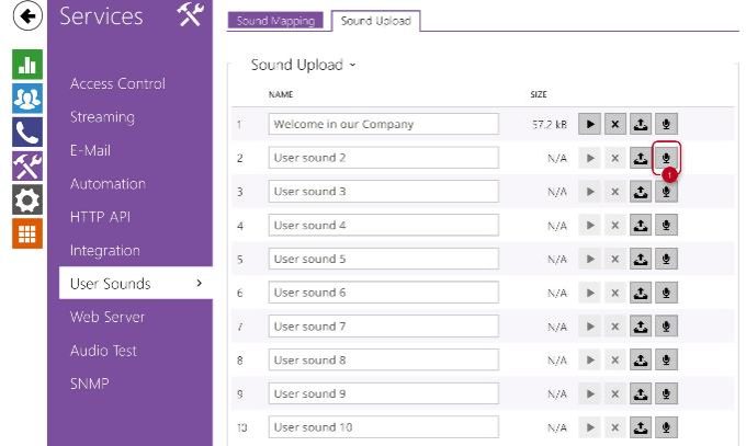 2N IP intercoms Setup Guide 43 2n ip intercom services user sounds sound recording 680w