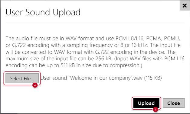 2N IP intercoms Setup Guide 41 2n ip intercom services user sounds sound upload select file 628w