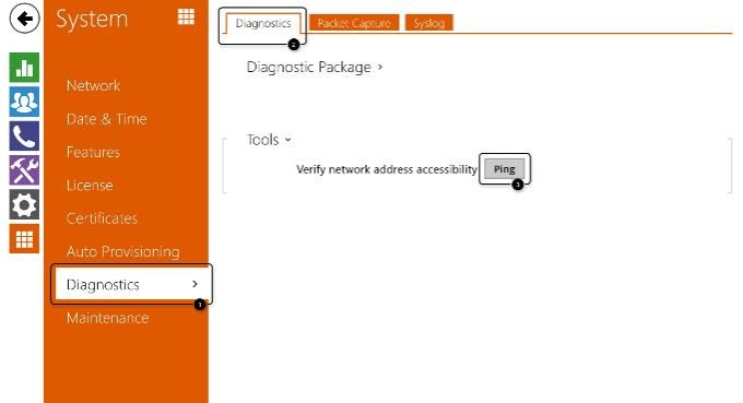 2N IP intercoms Setup Guide 60 2n ip intercom system diagnostis ping 680w
