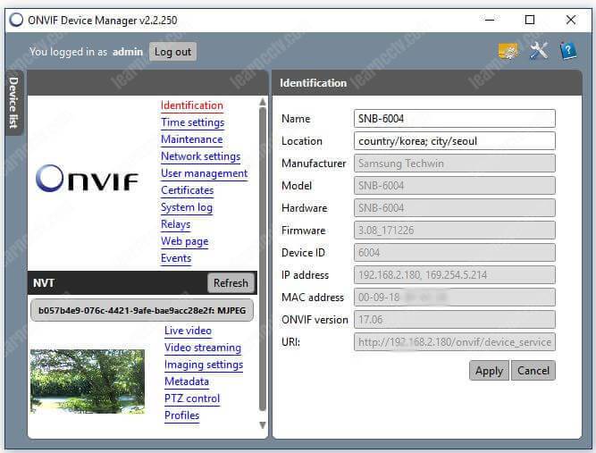 Onvif Device Manager Camera Identification Onvif Device Manager Camera Identification