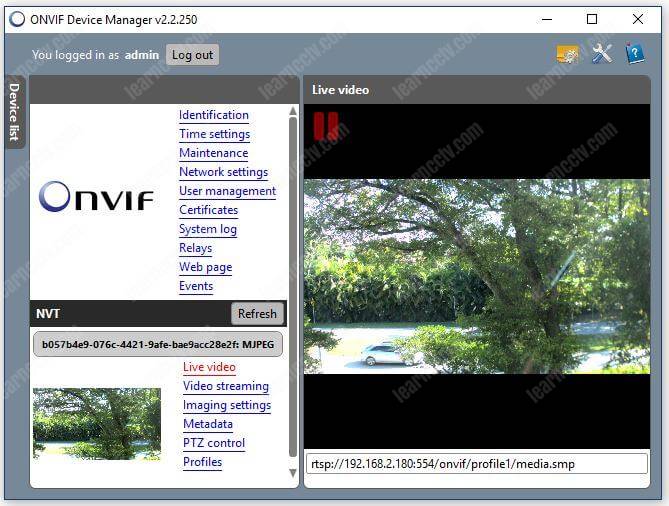 Onvif Device Manager Camera Live Video Onvif Device Manager Camera Live Video