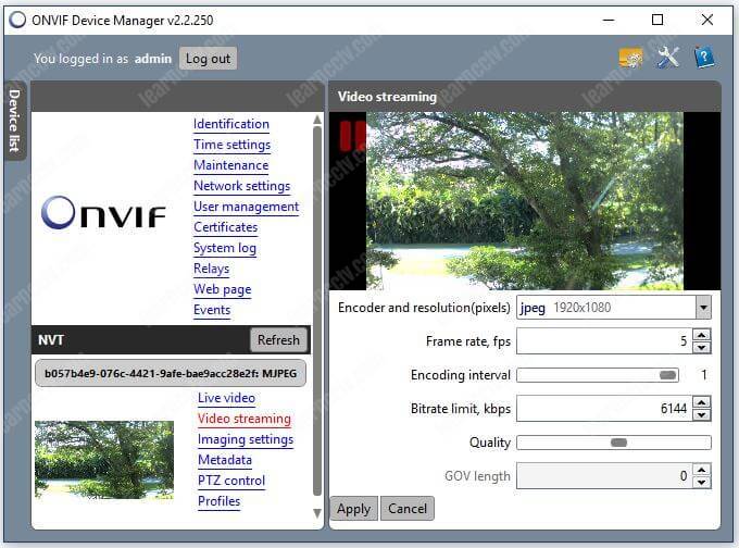 Onvif Device Manager Camera Video Streaming Onvif Device Manager Camera Video Streaming