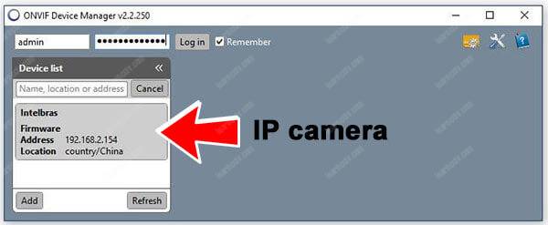 Onvif Device Manager Main Interface Onvif Device Manager Main Interface