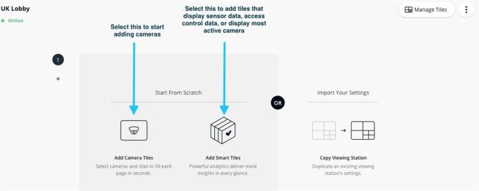 Verkada Viewing Station setup and user guide 8 https://downloads.intercomcdn.com/i/o/913945714/0888561d56d87bff6de46fb7/2788002_AddSmartTiles.png