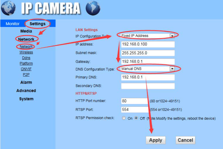 CamhiPro user manual 59 CAMHI IP Camera Port mapping setting method