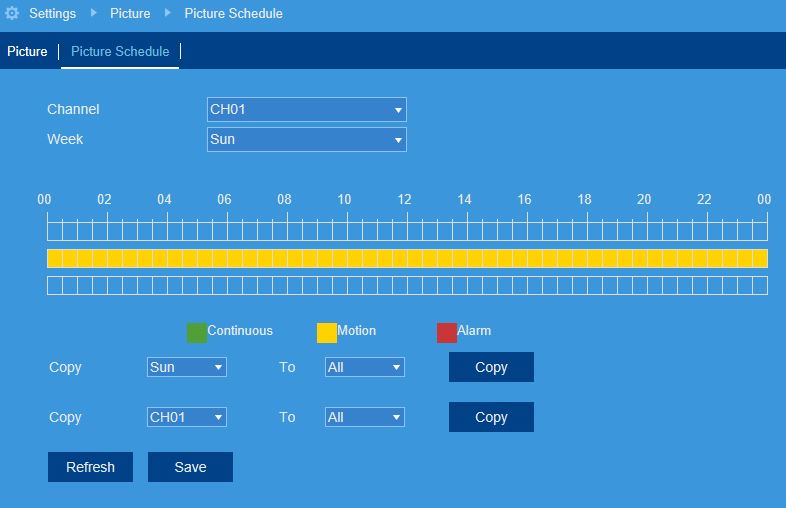 FLIR Client 12 Software setup guide 59 Picture Schedule