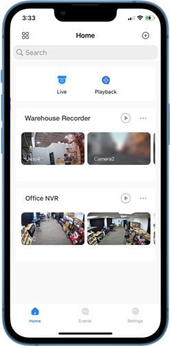 LOREX PRO APP USE GUIDE 31 Lorex Pro - Home Screen
