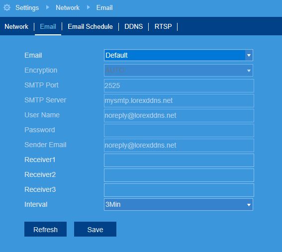 FLIR Client 12 Software setup guide 65 Email Tab