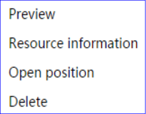 Right click operation 
