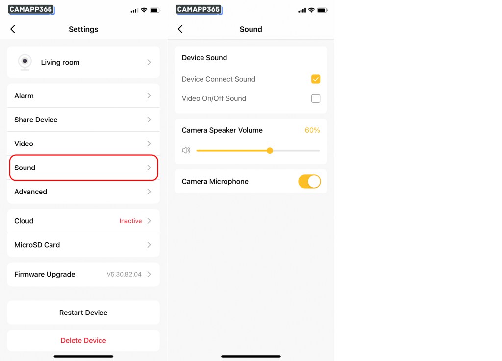 IPC360 Home Camera Ultimate Guide 21 Sound Settings