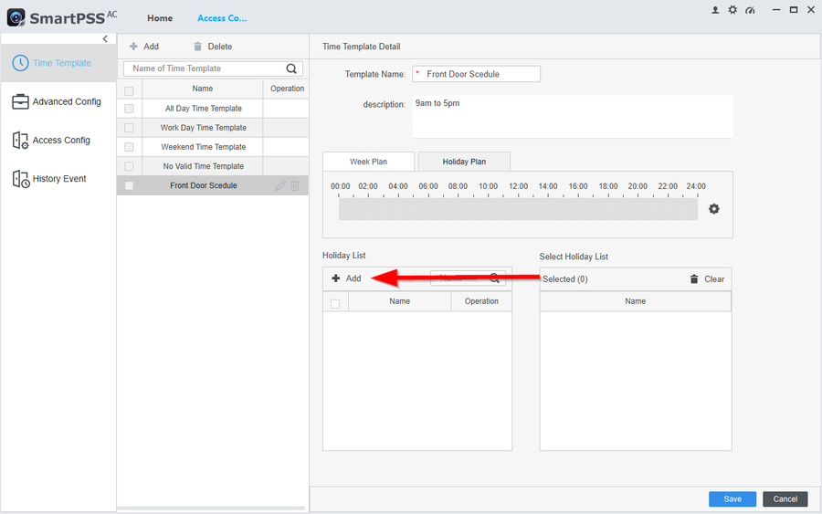 Dahua SmartPSS AC Complete User Guide 15 How to create Time Templates and Holiday Schedules on SmartPSS-AC-7.png