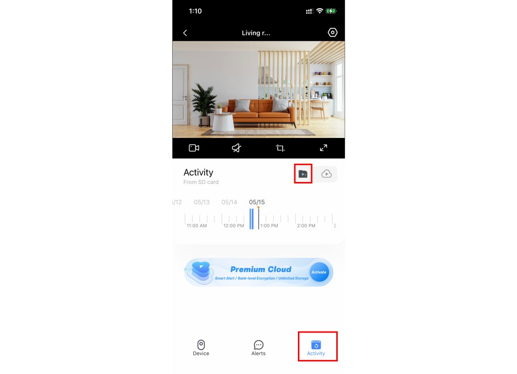 View Camera Recording - yi iot