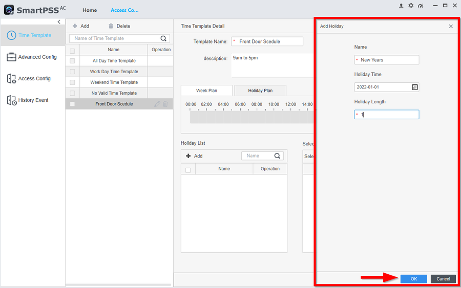 Dahua SmartPSS AC Complete User Guide 16 How to create Time Templates and Holiday Schedules on SmartPSS-AC-8.png