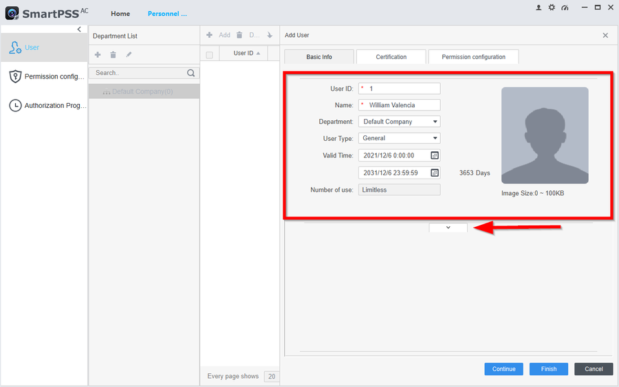 Dahua SmartPSS AC Complete User Guide 21 How to Add Users With Pins Cards and Fingerprints to SMARTPSS AC-3.png