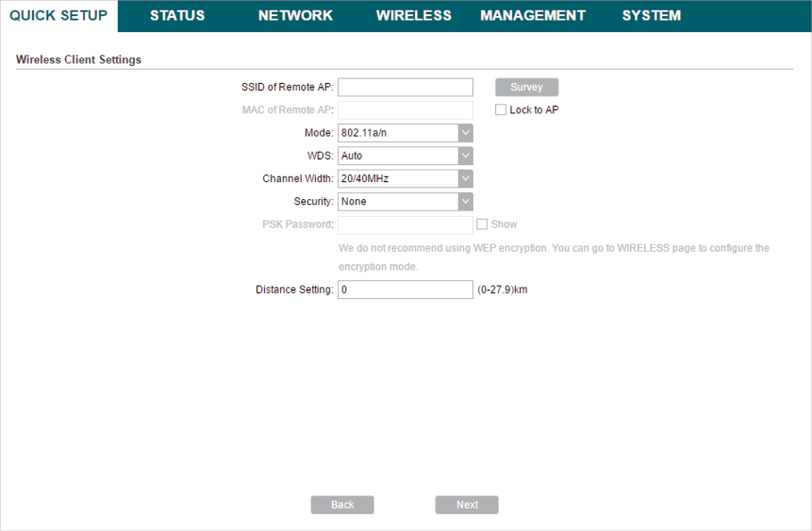 How to Configure Pharos Device 24 https://www.tp-link.com/us/configuration-guides/quick_start_guide_cpe_and_wbs_/quick_start_guide_cpe_and_wbs_-web-resources/image/configure_client21.png