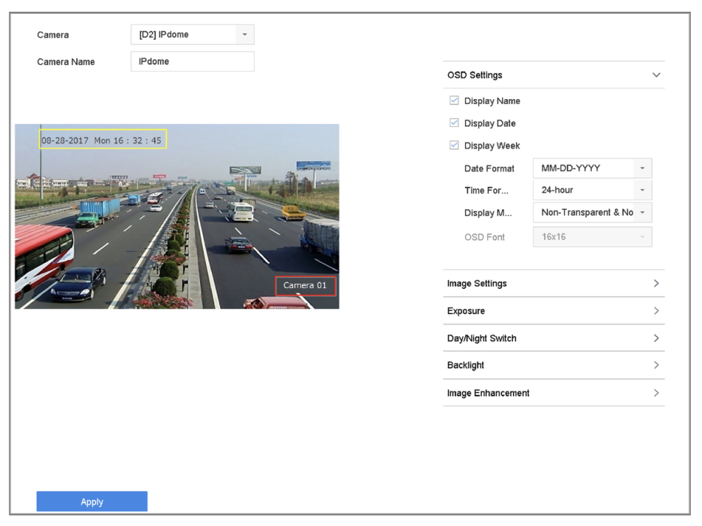 How to set up a Hikvision CCTV system 6 OSD Configuration Interface
