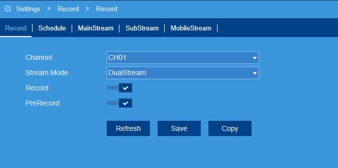FLIR Client 12 Software setup guide 27 Record Tab