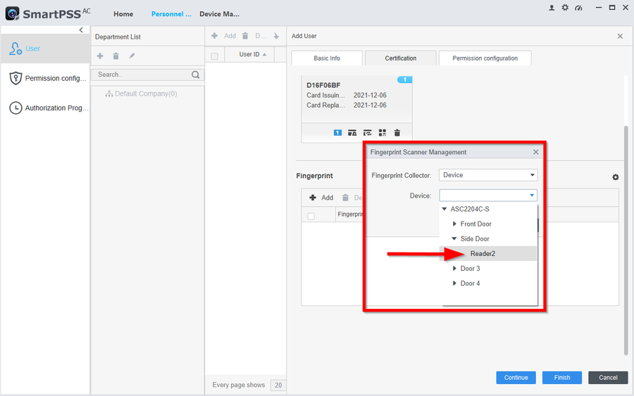 Dahua SmartPSS AC Complete User Guide 37 How to Add Users With Pins Cards and Fingerprints to SMARTPSS AC-19.png