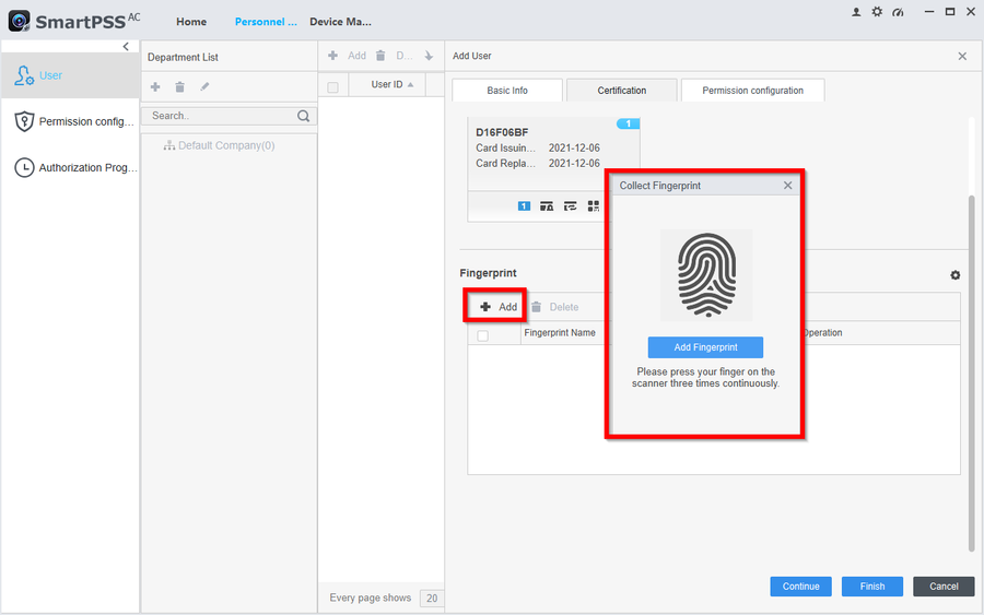 Dahua SmartPSS AC Complete User Guide 38 How to Add Users With Pins Cards and Fingerprints to SMARTPSS AC-20.png