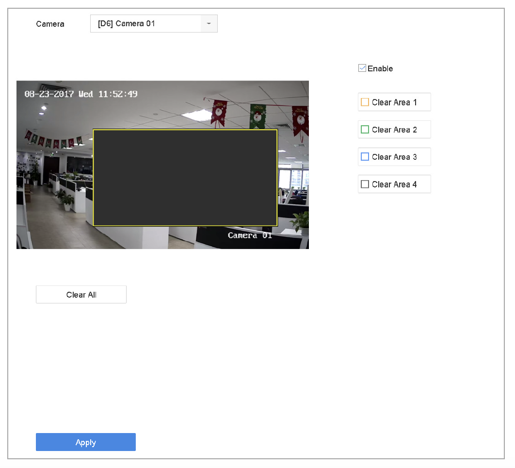 How to set up a Hikvision CCTV system 7 Privacy Mask Settings Interface
