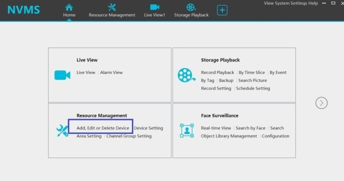 Homepage of the software