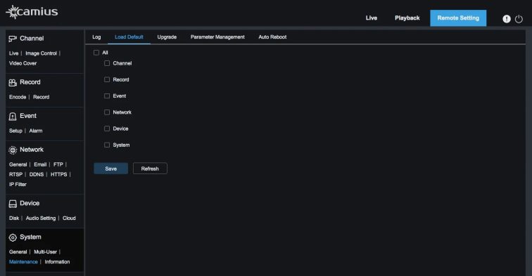 How to Use Camius View app 20 IRIS5R load default