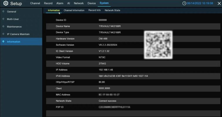 How to Use Camius View app 21 TRIVAULT4K2168R SYSTEM INFORMATION