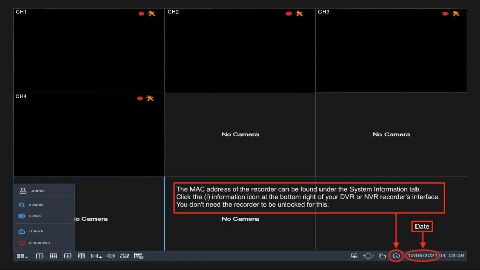How to Use Camius View app 28 DVR NVR system forgot password mac ID and date