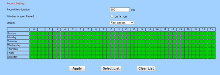CamhiPro user manual 52 Timing capture and timing record of SD card