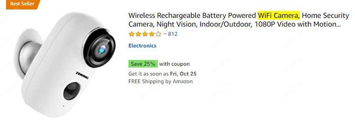 Wireless security camera Wireless security camera