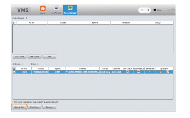 add the dvr system to the client 3
