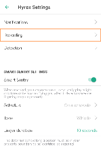 android recording select