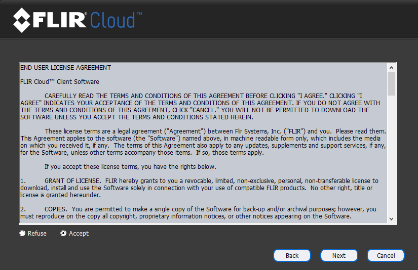 FLIR Cloud Client installation and user guide