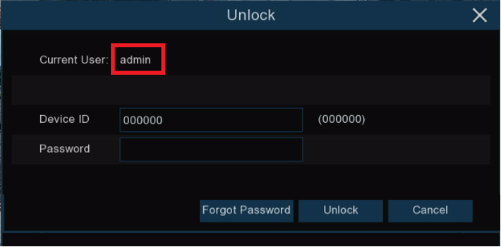 default admin