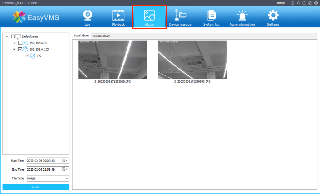 P6SLite EasyVMS Installation Guide 60 Electronic photo album