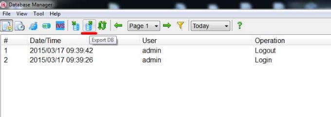 LILIN Navigator Software Full Guide 53 export screen