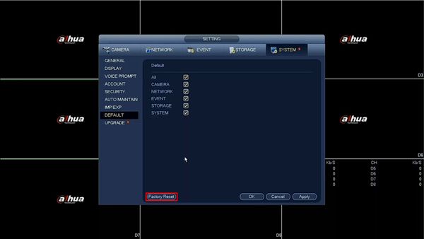 Latest Dahua firmware 2024 27 factory reset systemui old 4