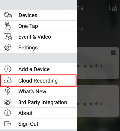 home settings menu cloudrecording 1