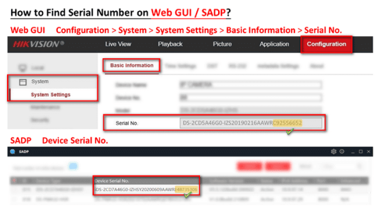 Hikvision How to & FAQ 8 how to find device serial number02 756w425h