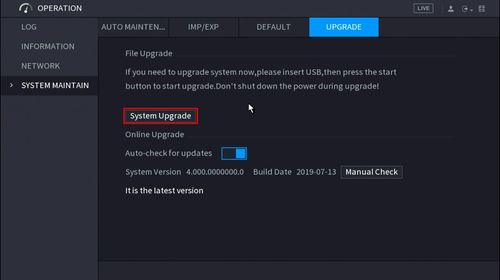 Latest Dahua firmware 2024 59 how to update firmware via usb newui 3