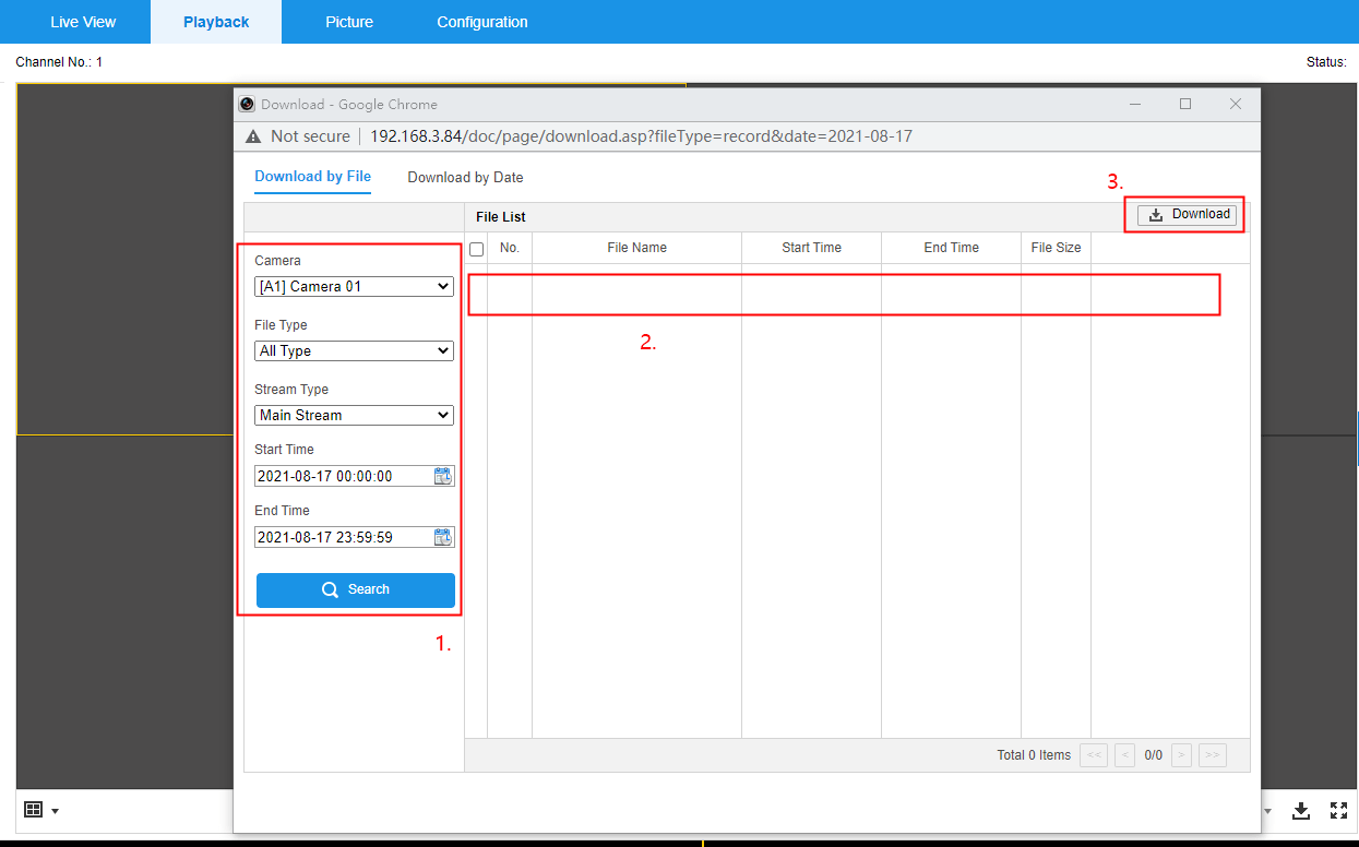 ANNKE VISION General Guide of Watching Cameras 6 https://help.annke.com/hc/article_attachments/4405130874009/Web_playback_02.png