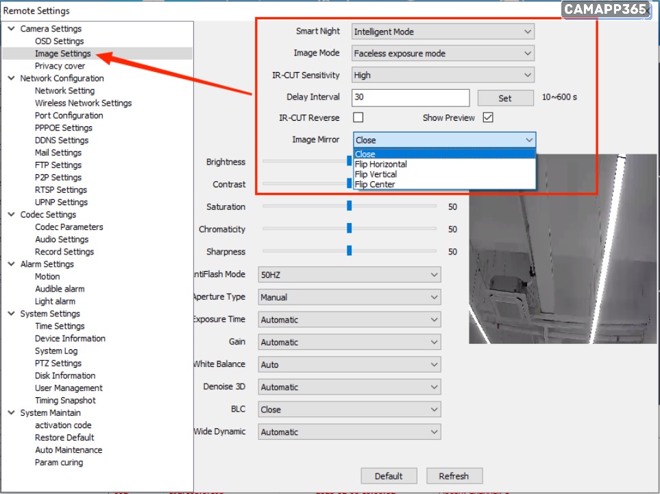 P6SLite EasyVMS Installation Guide 49 Image settings