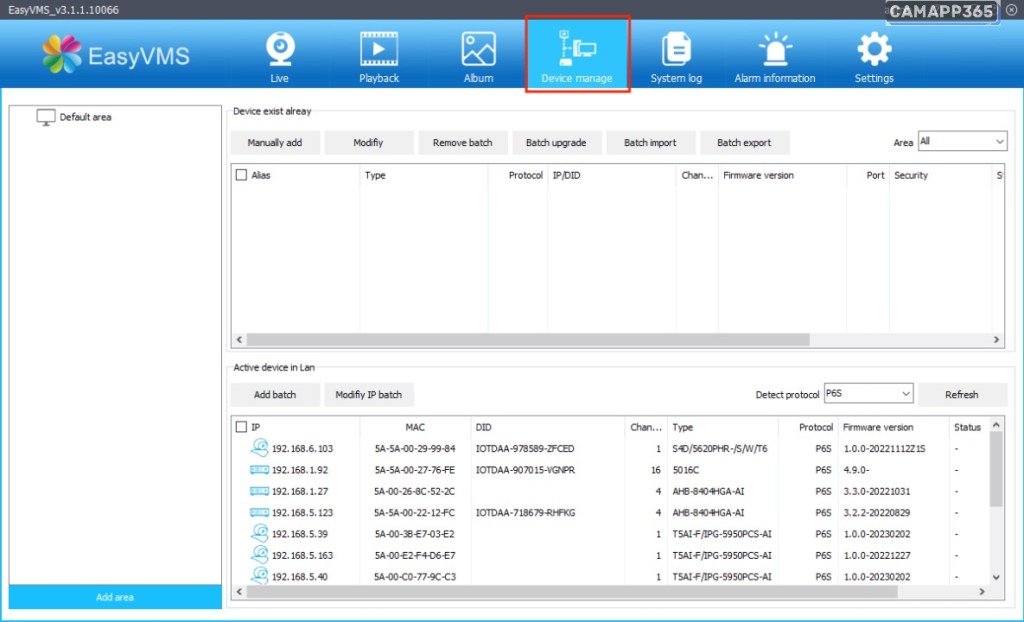 P6SLite EasyVMS Installation Guide 11 Interface Introduction