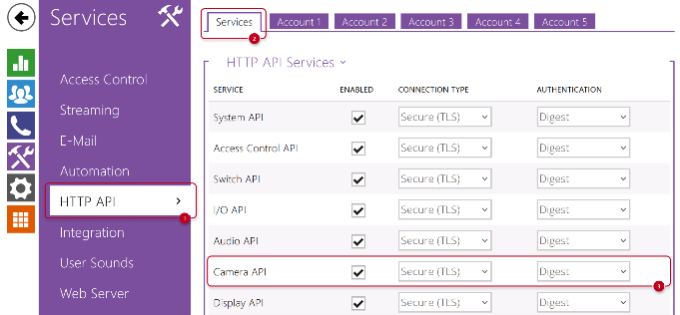 2N IP intercoms Setup Guide 45 ip intercom http api services camera api 680w315h
