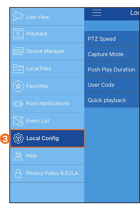 local config tab