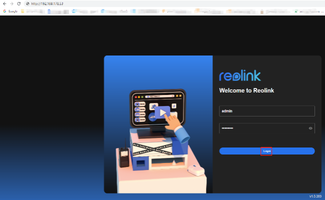 How to Manually Update Firmware for Reolink Devices 11 log in via web browser 650w