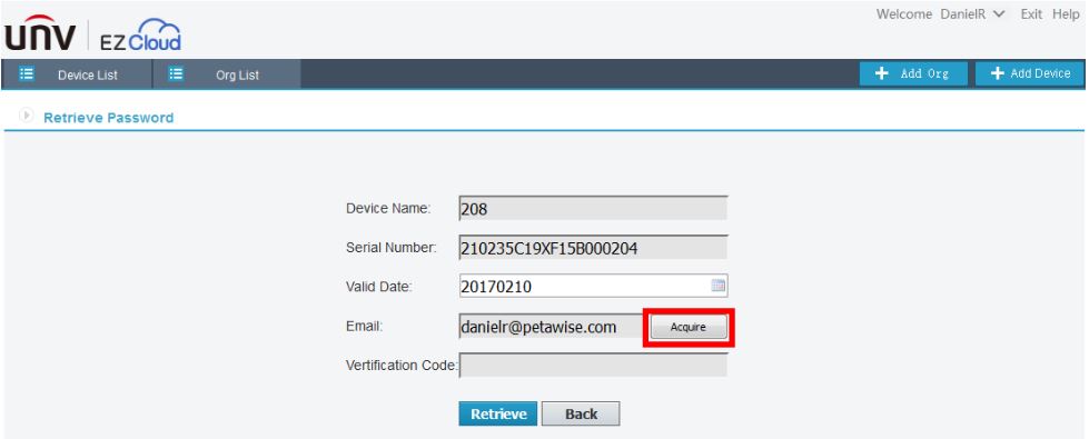 Uniview Devices Password Reset 5 lost password Uniview