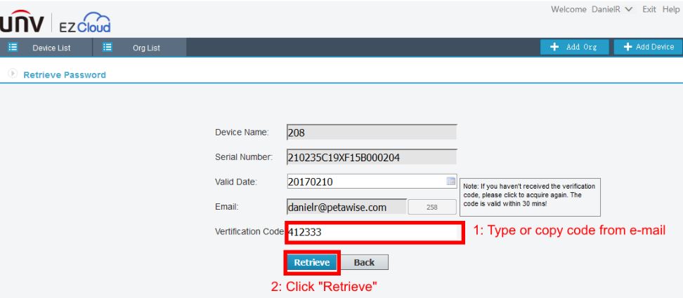 Uniview Devices Password Reset 6 lost password Uniview